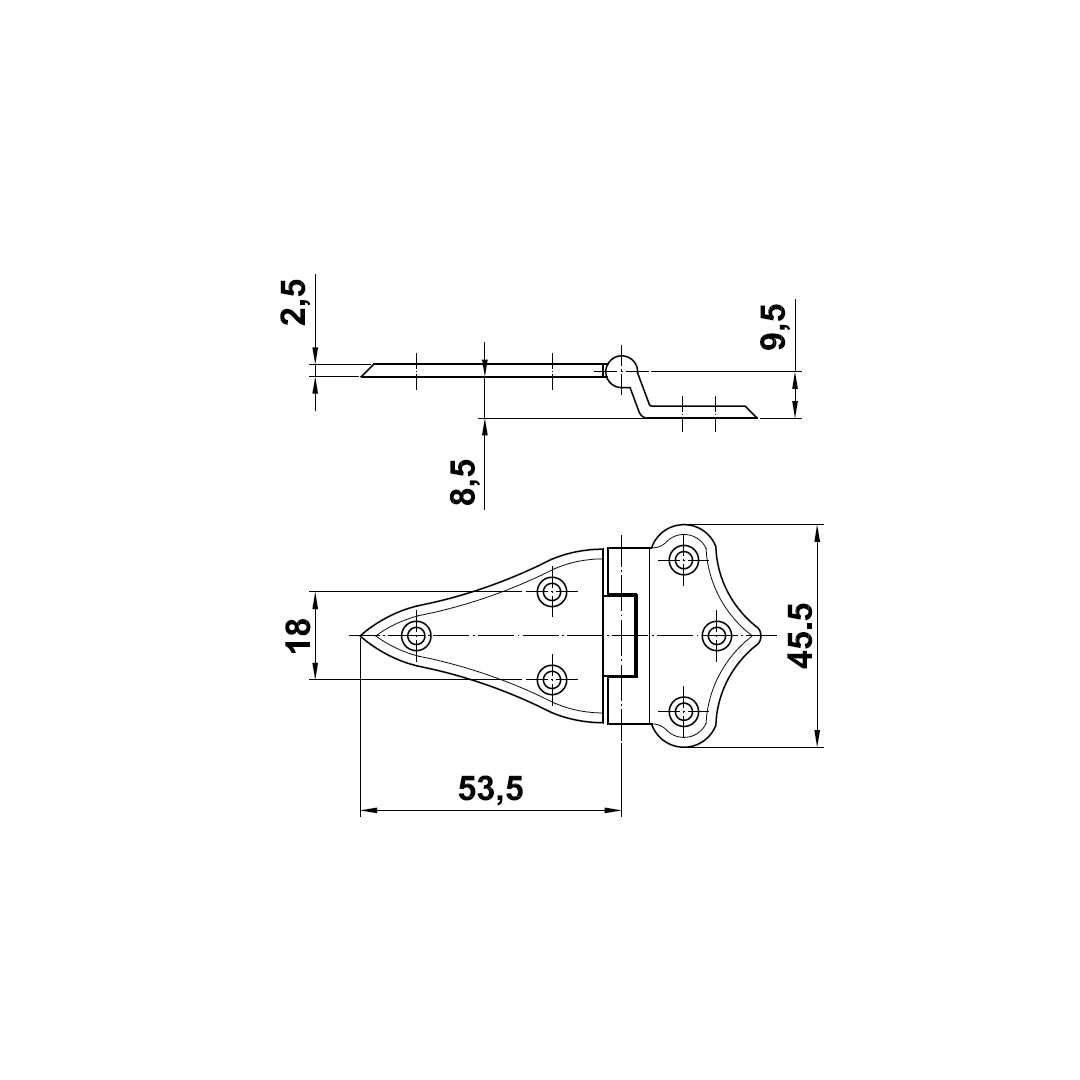 BISAGRA tipo nevera modelo 01