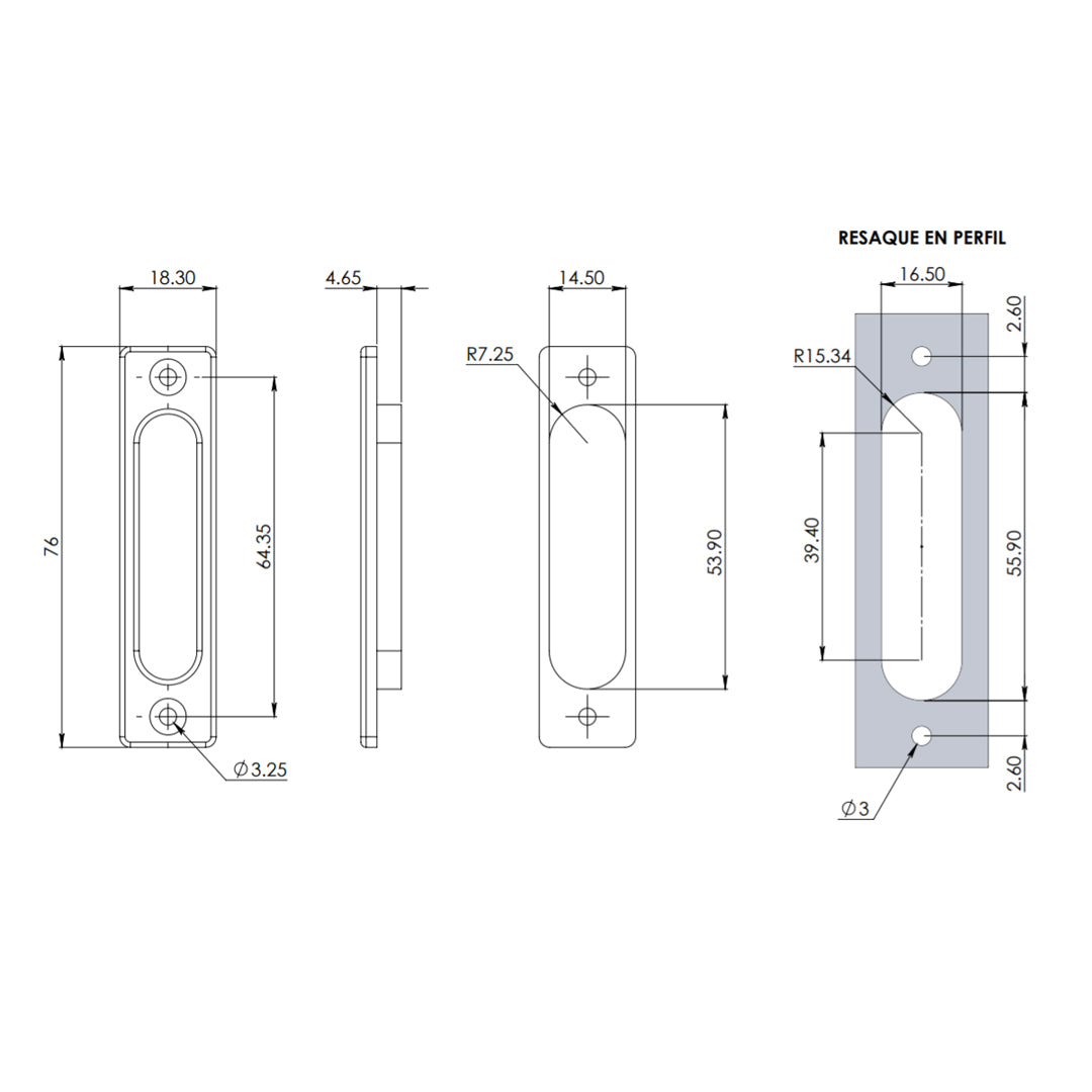 Jaladera uñero Mod. 2189