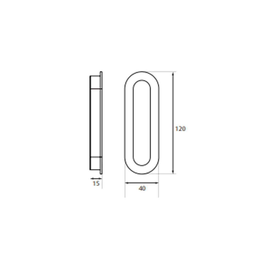 Jaladera rectangular