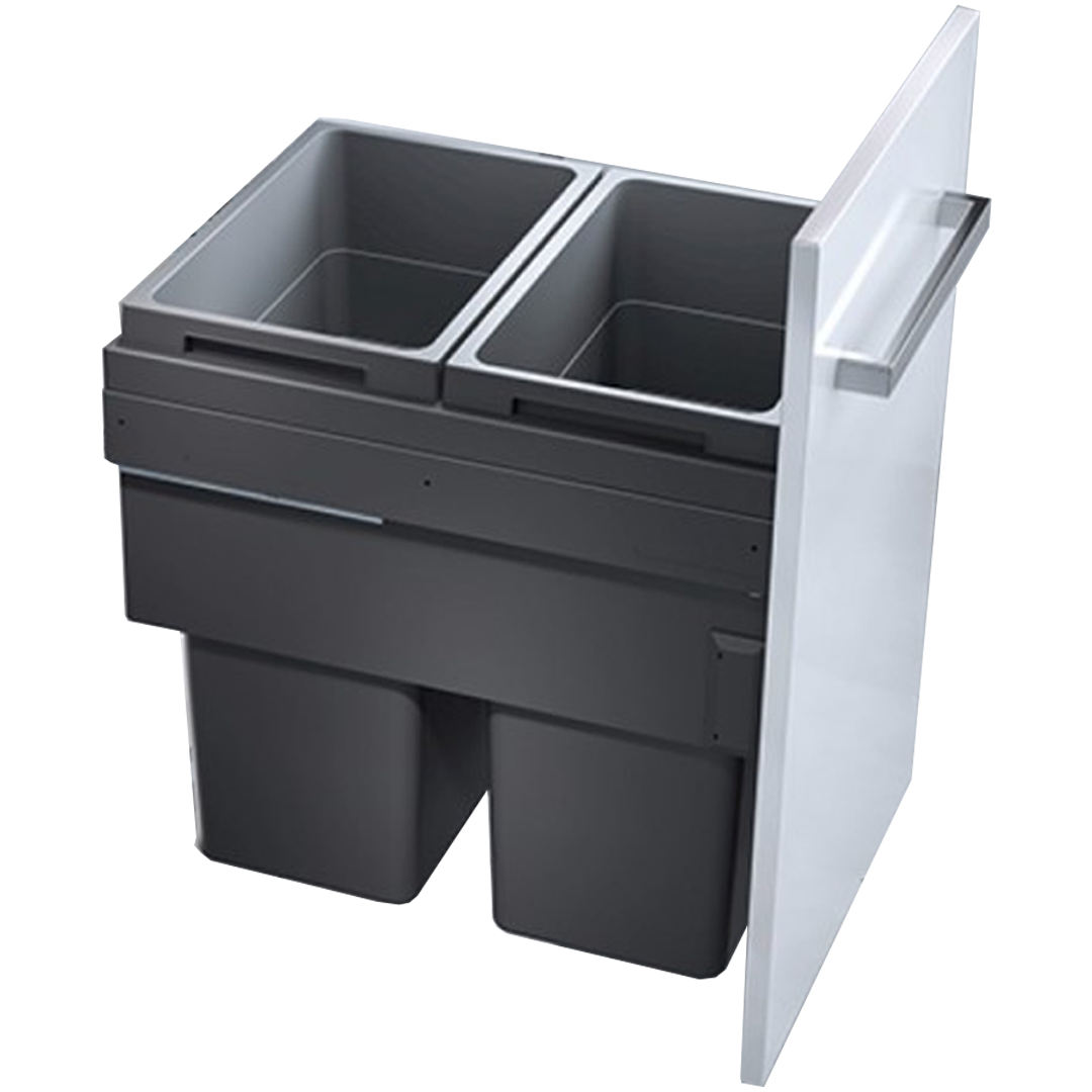 Bote de basura doble Euro 2x38