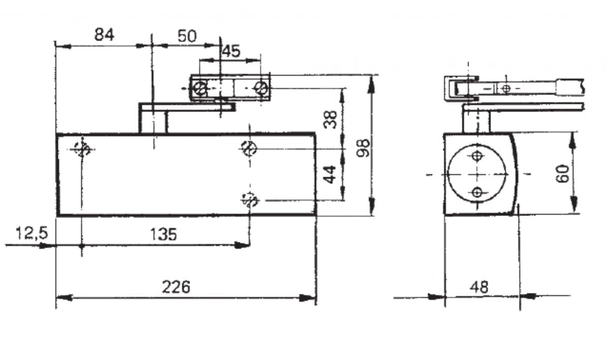 Cierrapuertas GEZE TS2000 V sin brazo