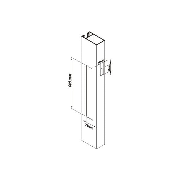 Jaladera de embutir Inman "2 y 3"mod. 1001