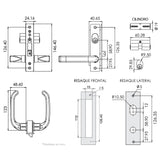 Chapa doble manija Llave-Llave