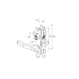 Cerradura modelo 550 para perfil de aluminio