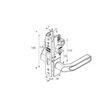 Cerradura 550 modelo MAX MH para perfil de aluminio