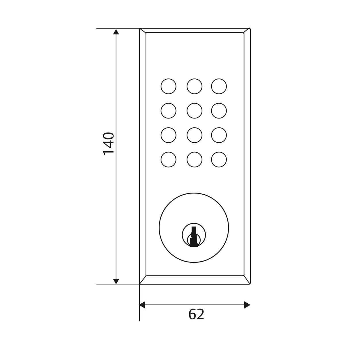Cerrojo E Button YDD 114 NS