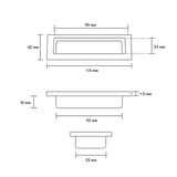Jaladera rectangular semi hundida