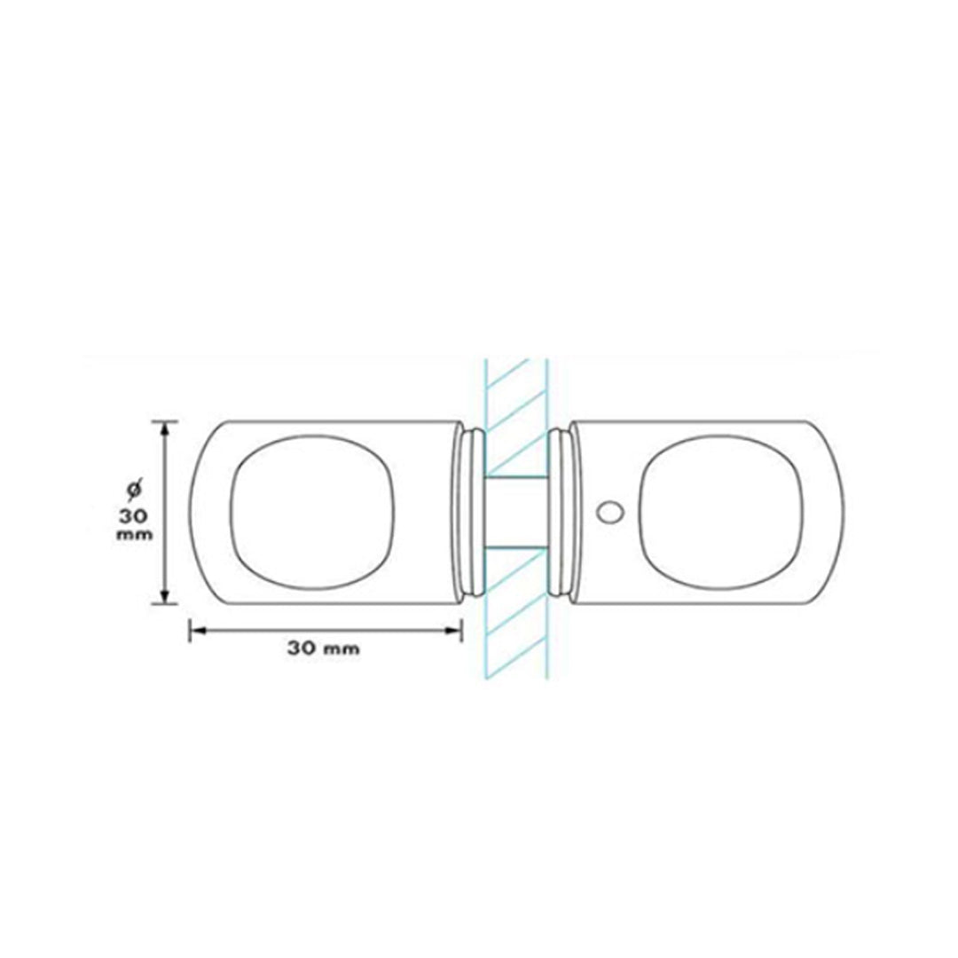 Jaladera JD-04 doble para cristal