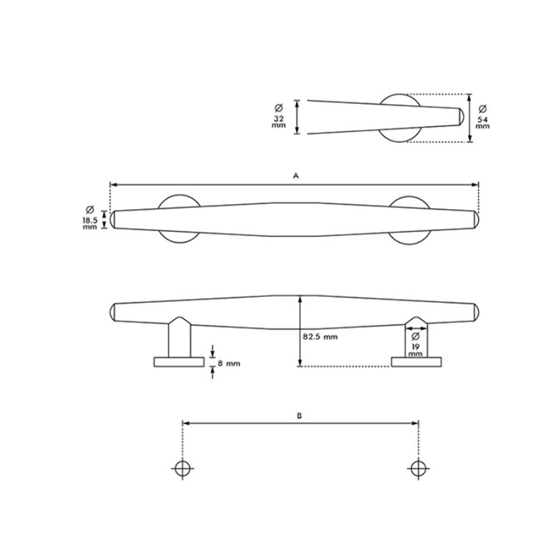 Jaladera PH-15 para puertas de cristal