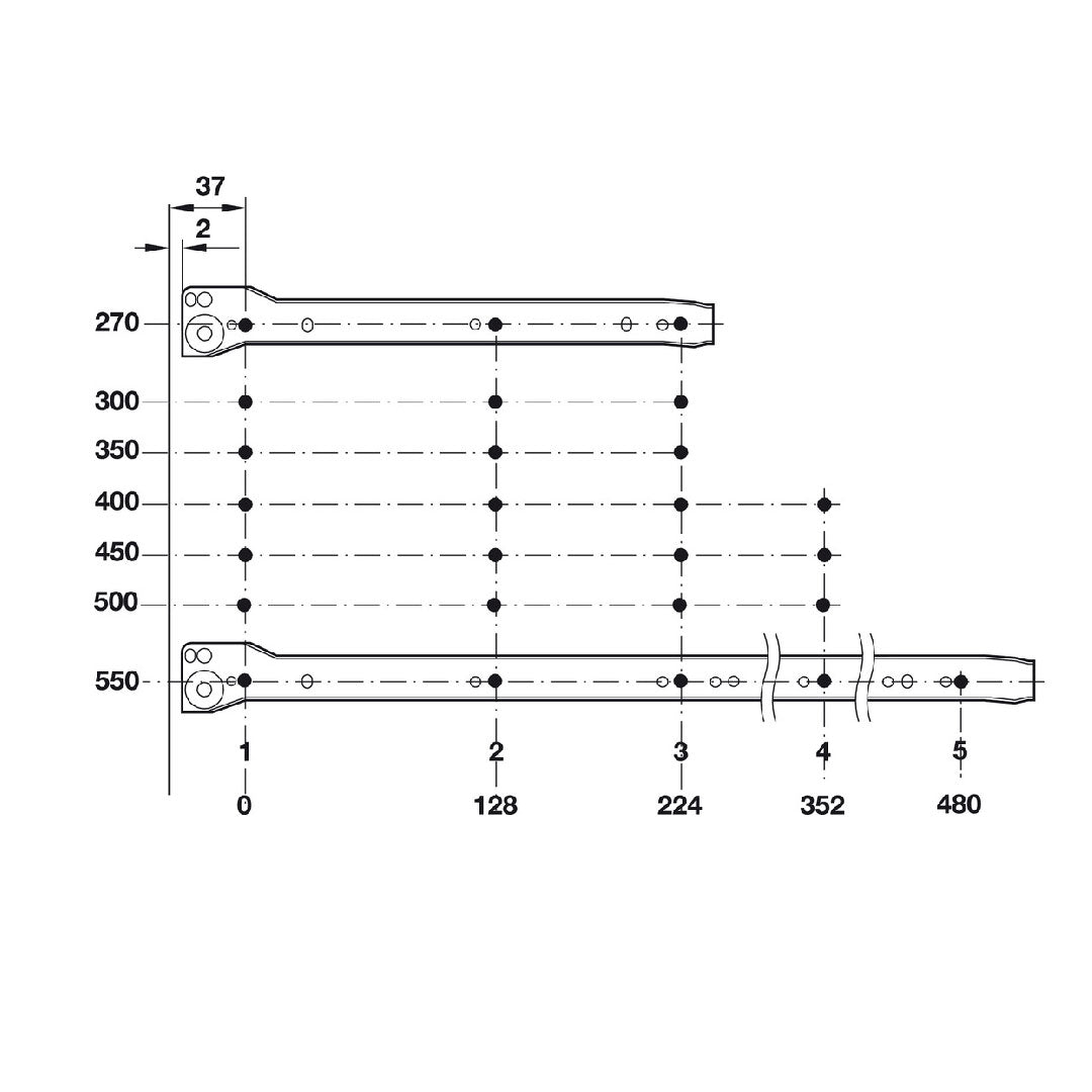 CORREDERA Häfele Metal Box