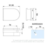 CONTRA PARA CHAPA MARUATA PARA PUERTA DE CRISTAL