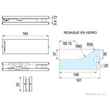 HERRAJE SUPERIOR PARA PUERTA DE VIDRIO