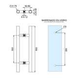 Jaladera tecomán tubular