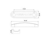 Jaladera para cancel de baño modelo 2186