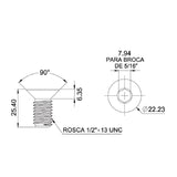 TORNILLO allen cabeza plana
